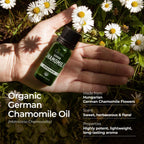 Gya Labs USDA Certified Organic German Chamomile Essential Oil for Diffuser - 100% Pure Natural Organic Chamomile Oil for Skin,