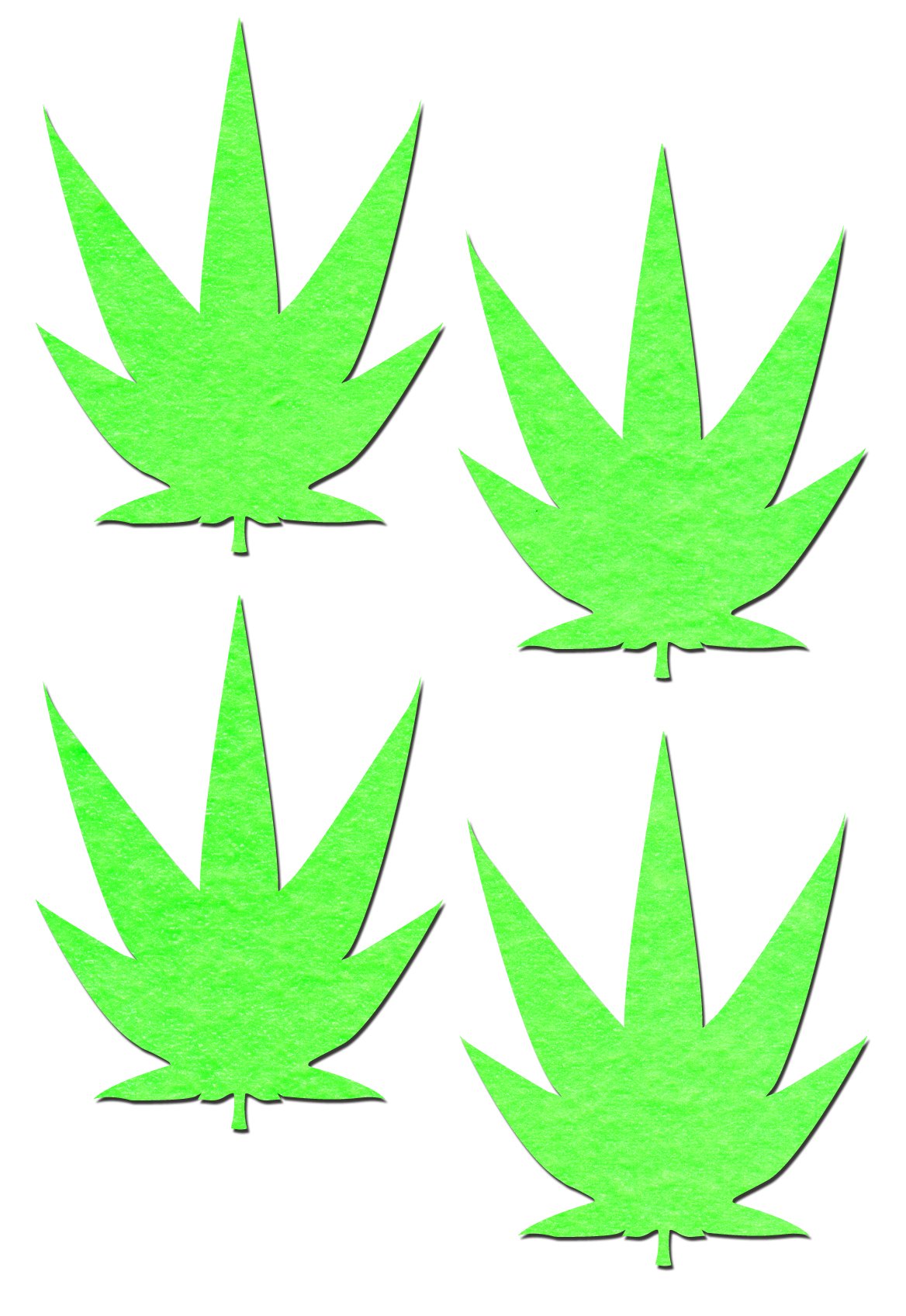 Pastease Petites Glow in the Dark Leaf O/S - Pack of 2