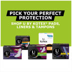 U by Kotex Cleanwear Ultra Thin Pads with Wings, Heavy Flow, 32 Count