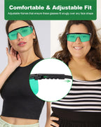 Red Light Therapy Glasses Eye Protection Transparent Maintain Visibility Infrared Eye Protection Goggles Full Wrap-Around Design