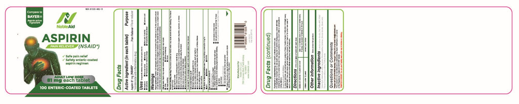 Pure Low Dose Baby Aspirin 81mg for Adults, 100 Count Enteric Coated Aspirin Tablets for Men and Women, Safe Relief for Symtoms