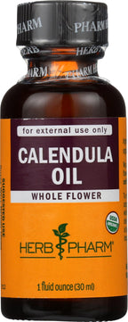 HERB PHARM Organic Calendula Oil, 1 FZ