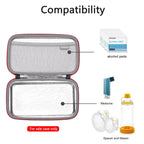 RLSOCO Carrying Case for Asthma Inhaler for Kids and Adults,Inhaler Spacer Travel Bag for Device,Mask and Other Accessories - Bl