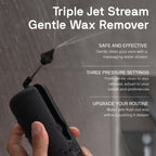 Wush Pro By Black Wolf- Deluxe Water Powered Ear Cleaner- Safe & Effective- Electric Triple Jet Stream 3 Pressure Settings For E
