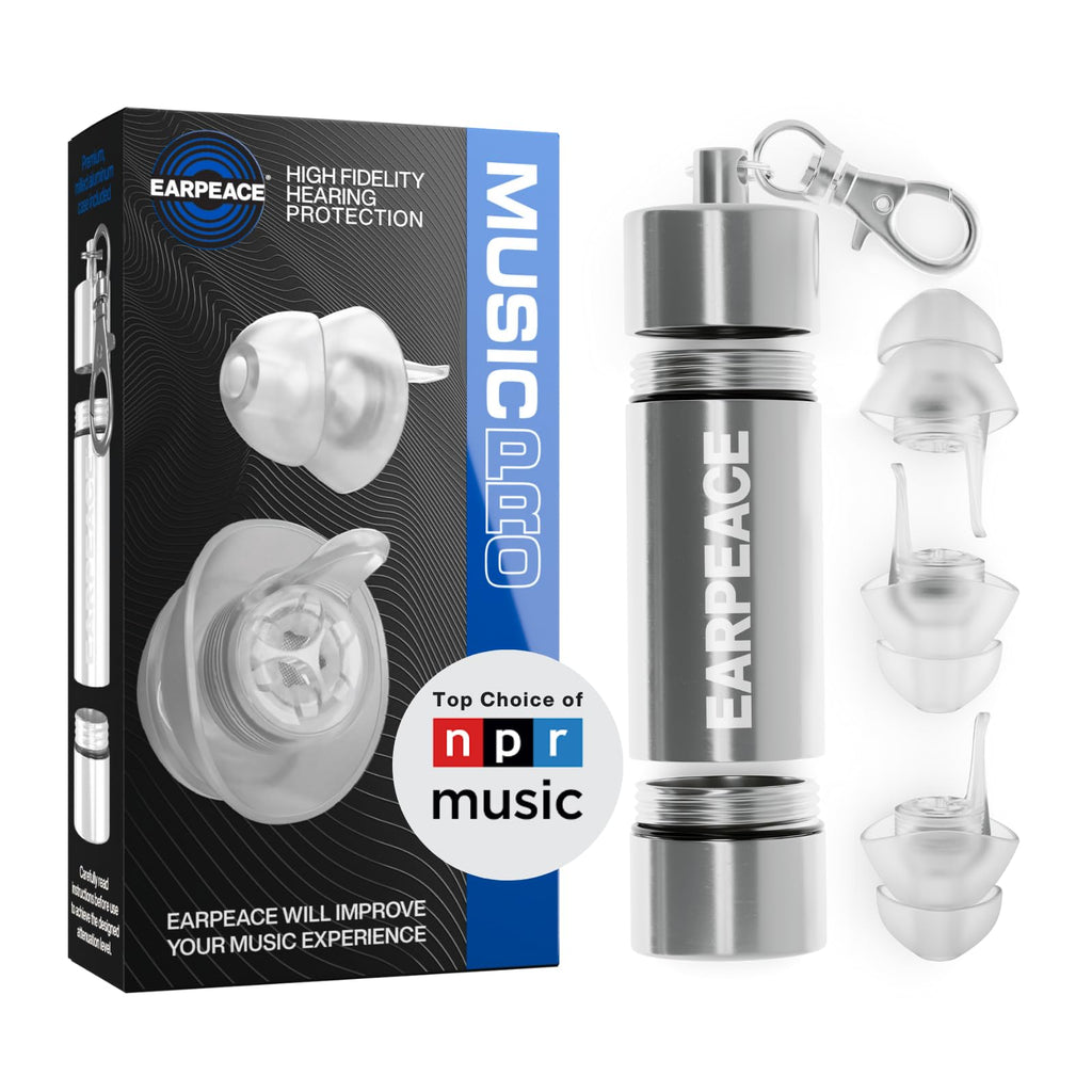 EARPEACE Music PRO - Concert Ear Plugs - Earplugs for Noise Reduction up to 20dB - High Fidelity Ear Plugs for Concerts, Musicia