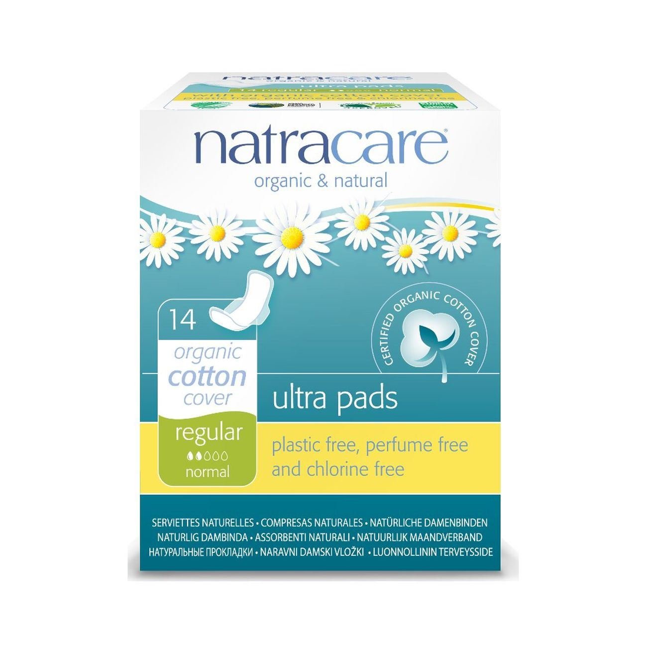 Natracare Cotton Natural Feminine Ultra Pads Regular With Wings By Natracare, 14 Ea, 14 Count