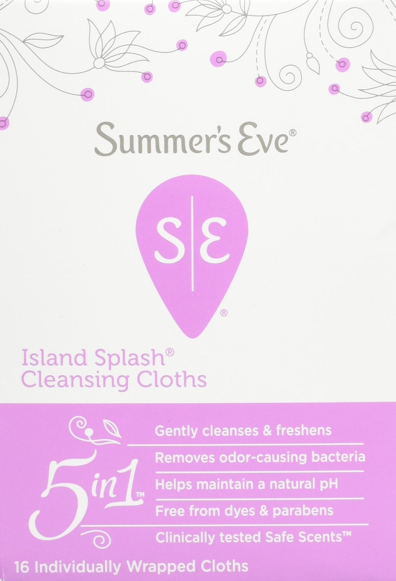 Summers Eve Cleansing Cloths, 16 Count (Pack of 2)