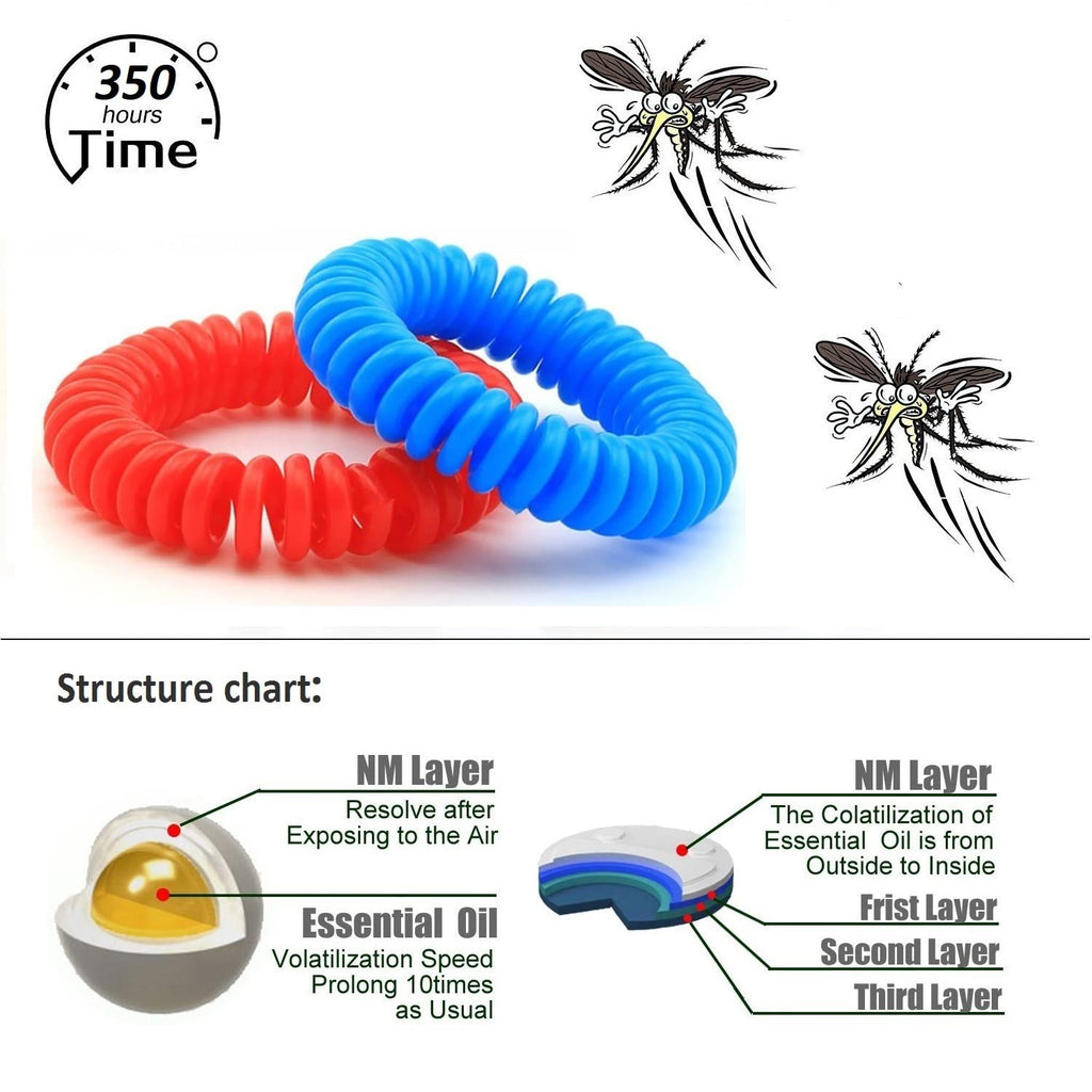 Mosquito Repellent Bracelets 50 Pack, Individually Wrapped Mosquito Repellent Bands with 60 Pcs Mosquito Repellent Stickers, DEE