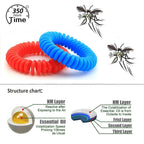 Mosquito Repellent Bracelets 50 Pack, Individually Wrapped Mosquito Repellent Bands with 60 Pcs Mosquito Repellent Stickers, DEE