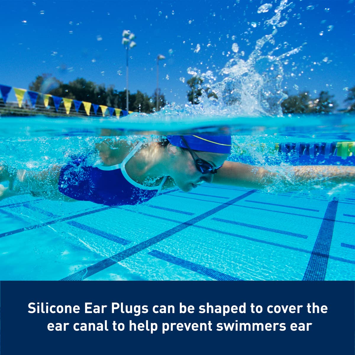 Flents Protechs Seal-Rite Silicone Moldable Ear Plugs for Pool, Ocean, Water, Sports, Color May Vary - Neon Pink, Green, and Ora
