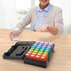 Monthly Pill Organizer 2 Times a Day,30 Day Pill Organizer 2 Times a Day,Pill Boxes and Organizer 2 Times a Day with Travel Case