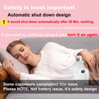 Portable Cordless Heating Pad for Cramps, Electric Waist Belt Device, Fast with 3 Heat Levels and Massage Modes, Back or Belly W