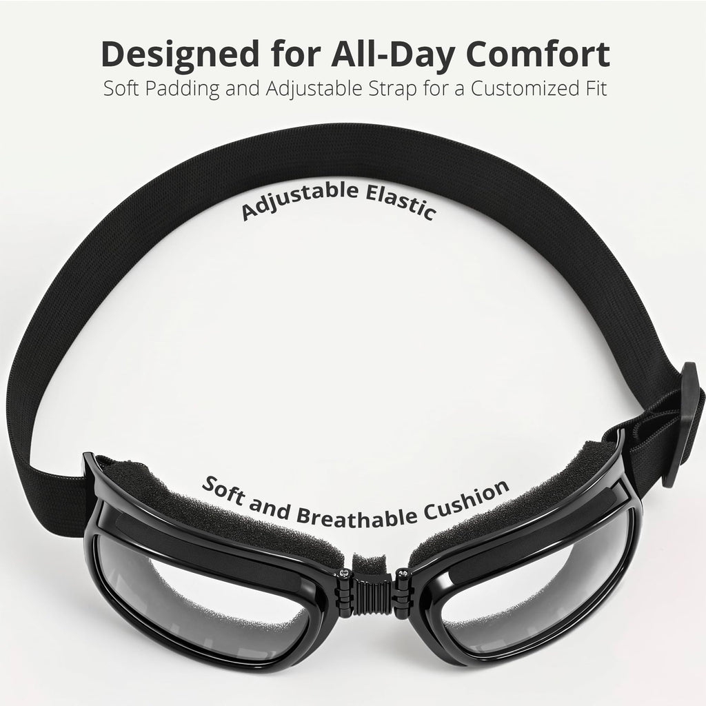 WAHAH 3D Dry Eye Relief Glasses with Moisture Pads and Comfortable Soft Cushion - Hydrating Silicone Dry Eye Masks with Hydratin
