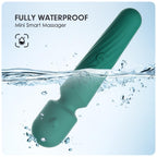 Electric Travel Massager, 10 Modes 5 Speed Powerful Silent Waterproof Handheld Neck Muscle Massage Tool (Green)