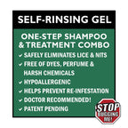 Stop Bugging Me! All-Natural 2-in-1 Super Lice Treatment Gel Shampoo, 8 oz | Safely Eliminates Lice & Eggs