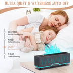 PANGPENG Colorful Essential Oil Diffuser, 7 Colors Flame Fire Diffuser, 200ML Ultra-Quiet Aromatherapy Diffuser with Remote Cont