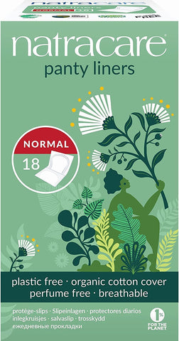 Natracare Panty Liner, Normal, Wrapped, 18 ct (Pack of 4)