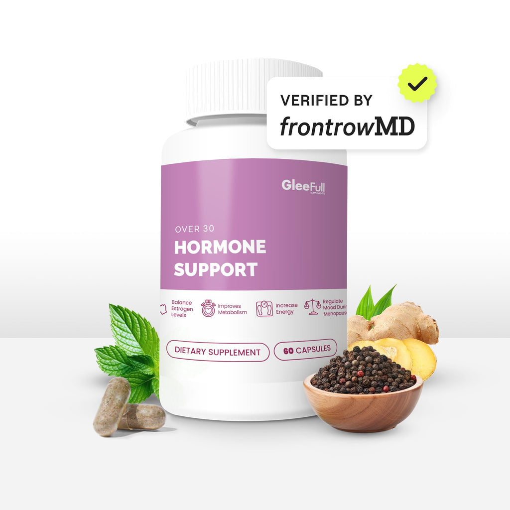 GleeFull Over 30 Hormone Support - Menopause Supplements for Women - Hormone Balance for Women - Hot Flash Relief - Menopause Su
