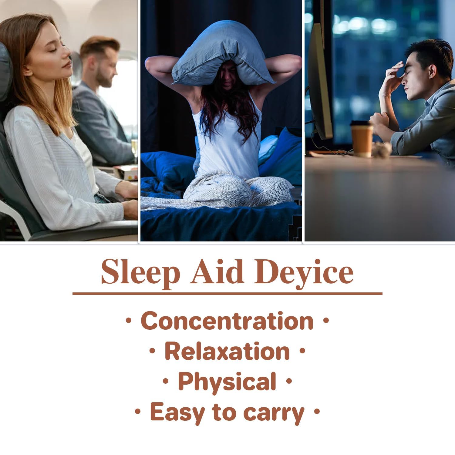 Aimery Anxiety Device - Handheld Relaxation Device, Portable Sleep Aid for Stress Relief and Restful Sleep, Rechargeable Sleep D