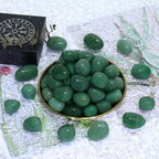 Tumbled Polished Natural Green Aventurine Crystals Stones, Crystals and Healing Stones Quartz Bulk for Wicca, Reiki, Healing Ene