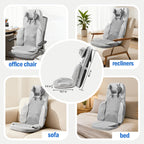 BWPIWPR Shiatsu Massage Cushion for Neck and Back with Heat - 4D Kneading, Vibration for Muscle Relief, Dual-Neck Design, Adjust