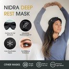 Nidra Sleep Mask, Contoured Blackout Sleeping Mask, for Men & Women - Standard Size, Brown