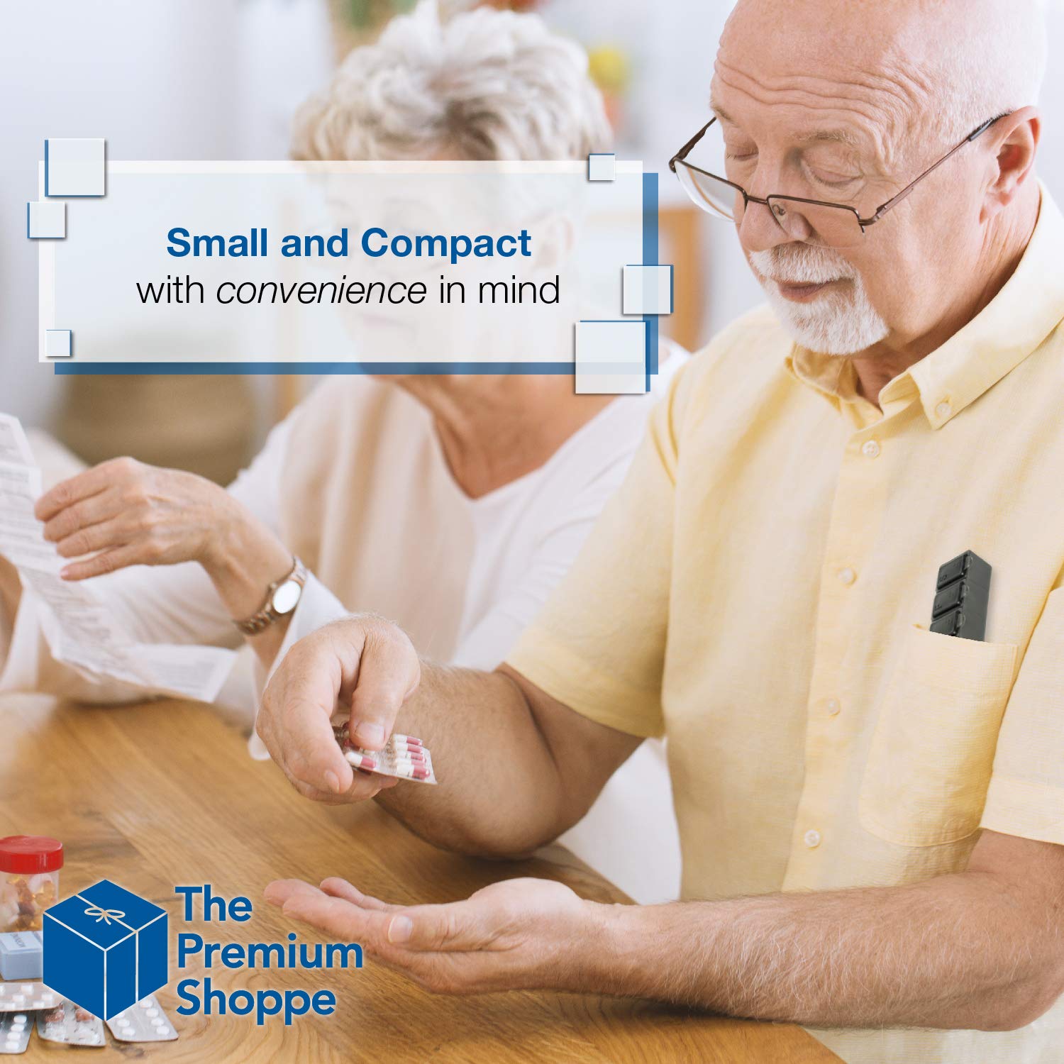 USA Merchant - 7 Day Pill Box Small with Snap Close Lids - Weekly Pill Organizer 4 Times a Day or 28 Day Dispenser - Comes with