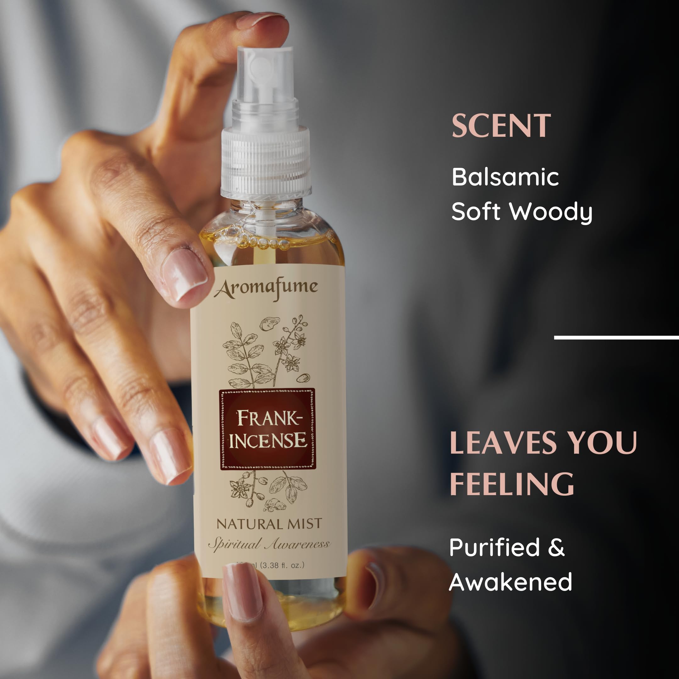 Frankincense Natural Resin Mist Spray by Aromafume | 100 ml / 3.3oz | Ideal for spirituality, prayer & rituals | Made with Frank