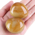 YATOJUZI 1.6''-2'' Yellow Jade Natural Crystals and Healing Stones Worry Stones Polished Rocks Yellow Gemstones Palm Stone for M