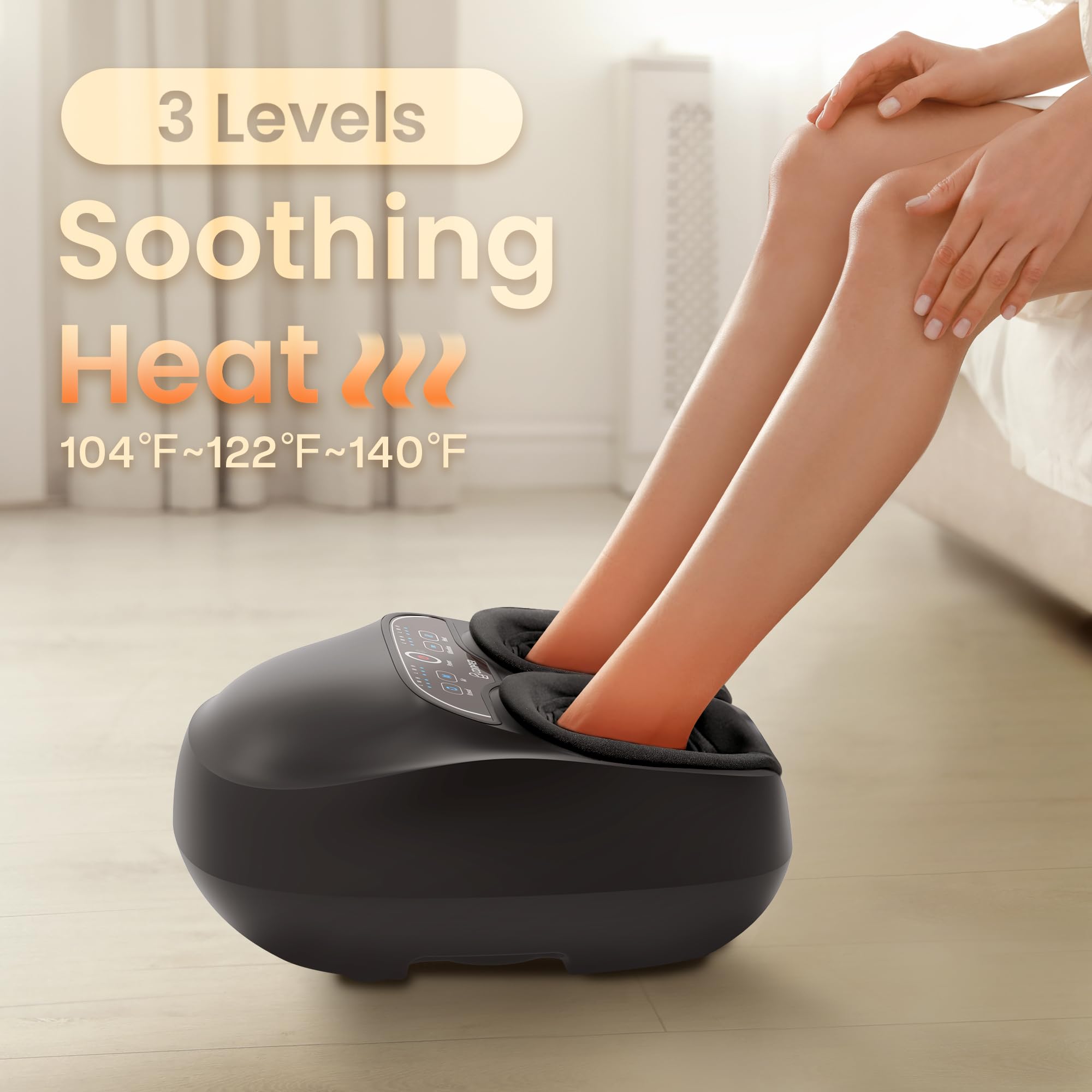 COMFIER Shiatsu Foot Massager with Heat,Feet Massager Machine for Plantar Fasciitis Neuropathy, Gifts for Him/Her, Remote Contro