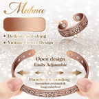 Lymphatic Drainage Ring & Copper Bracelet for Women, Magnetic Lymph Detox Ring and Magnetic Copper Bracelet, 100% Solid Pure Cop