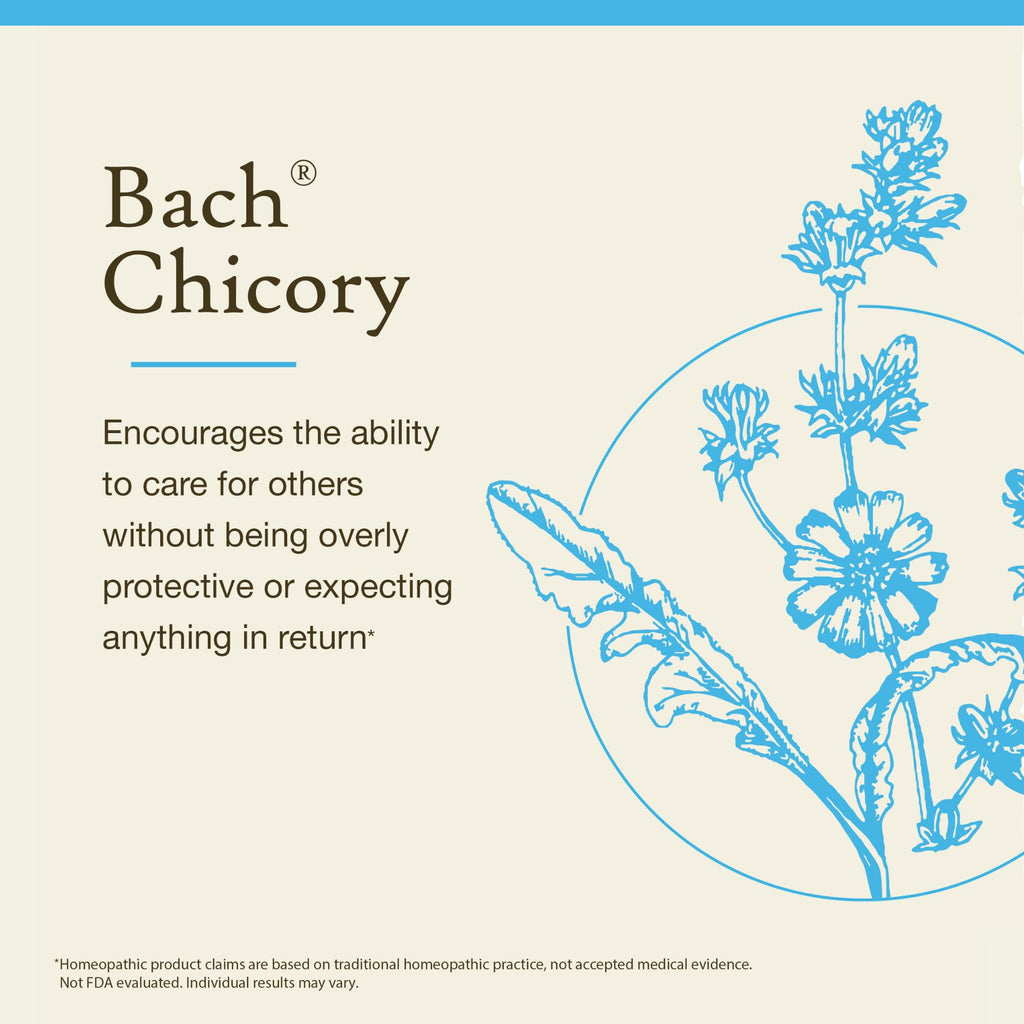 Bach Original Flower Remedies, Chicory - Love Unconditionally - Natural Homeopathic Flower Essence for Emotional Balance - Vegan