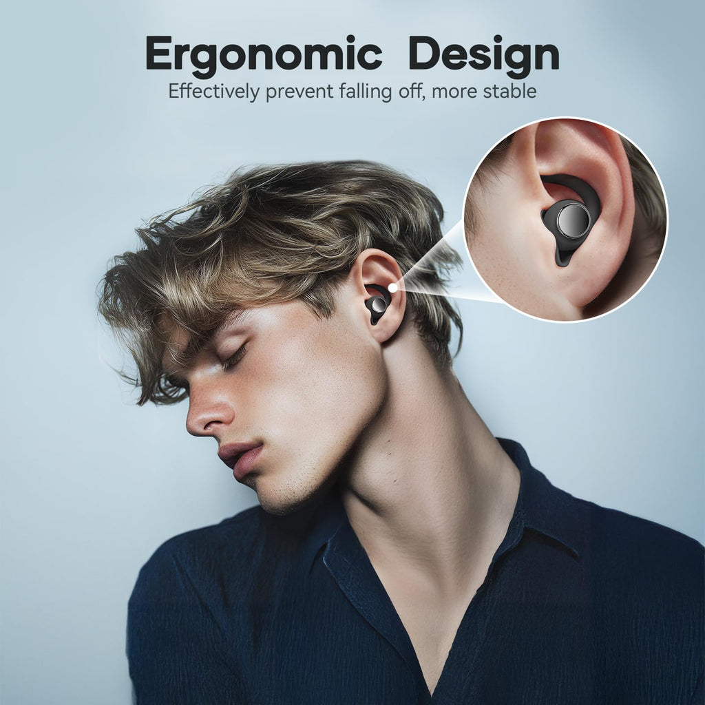 Ear Plugs for Sleeping Noise Cancelling, Reusable Earplugs for Sleep, Concerts, Travel, Work, Study&Focus, SNR 30dB Silicone Ear