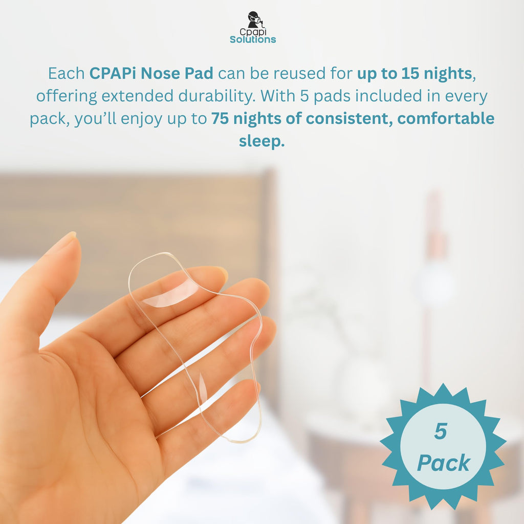 CPAPi Solutions CPAP Gel Nose Pads 5 Pack by CPAPi Solutions - Soft Cushion for CPAP Mask Comfort - Helps Prevent Irritation, Re