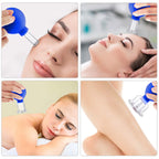 CFHBF 4 Size Facial Cupping Therapy Set Glass, Eye Face Vacuum Massage Anti Cellulite Cup - Silicone Cupping Massage Therapy, fo
