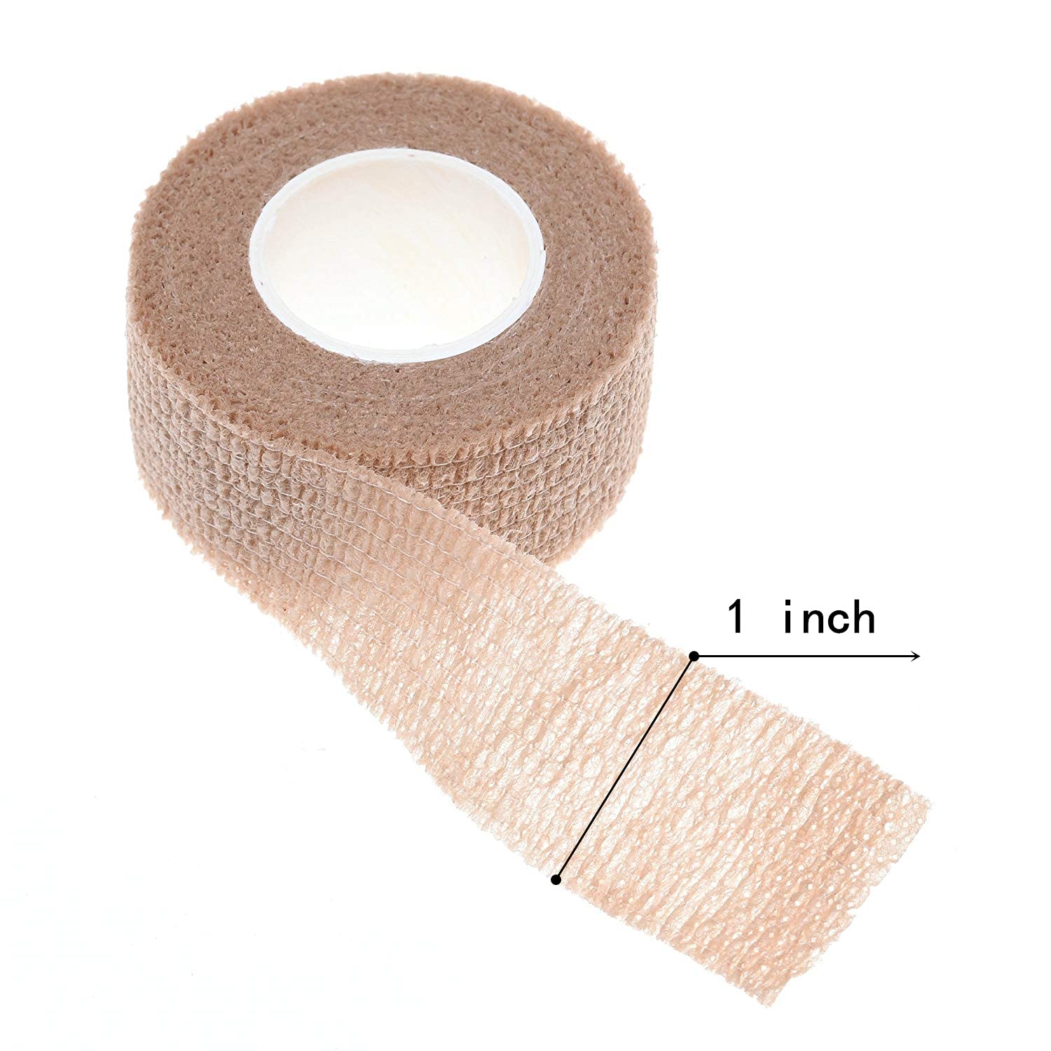 Self Adhesive Elastic Bandage Wrap - Pack of 8 Rolls 1 x 5 Yards Stretch Self-Adherent Cohesive Wrap Bandages First Aid Tape for