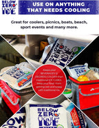 Below Zero Large Reusable Ice Packs for Coolers - Long Lasting Cooler Ice Pack Blocks, Leak-Proof Freezer Packs for Camping, Lun