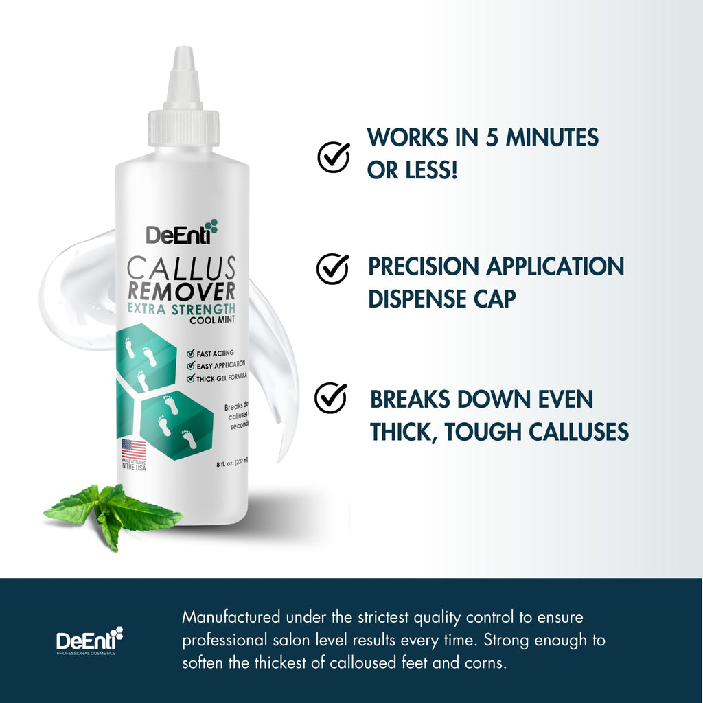 DeEnti Callus Maintenance Pack, Bundle Includes Mint Scented Callus Remover, Metal Foot Rasp, Foot File, and 4 Pairs of Gloves,