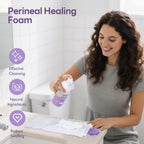 Upgraded Postpartum Essentials Recovery Kit for Women: Labor Delivery Post Partum - Perineal Healing Foam & Upside Down Peri Bot