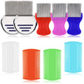 LABOTA 9 Pcs Lice Combs, Flea Combs, Hair Comb Double Sided Fine Tooth Combs, Removal Dandruff Comb with Metal Teeth, Stainless 