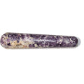 Charged Natural 4.5 Himalayan Dark Lavender (Lilac) Lepidolite Crystal Crystal Massage Wand Reiki Healing Energy