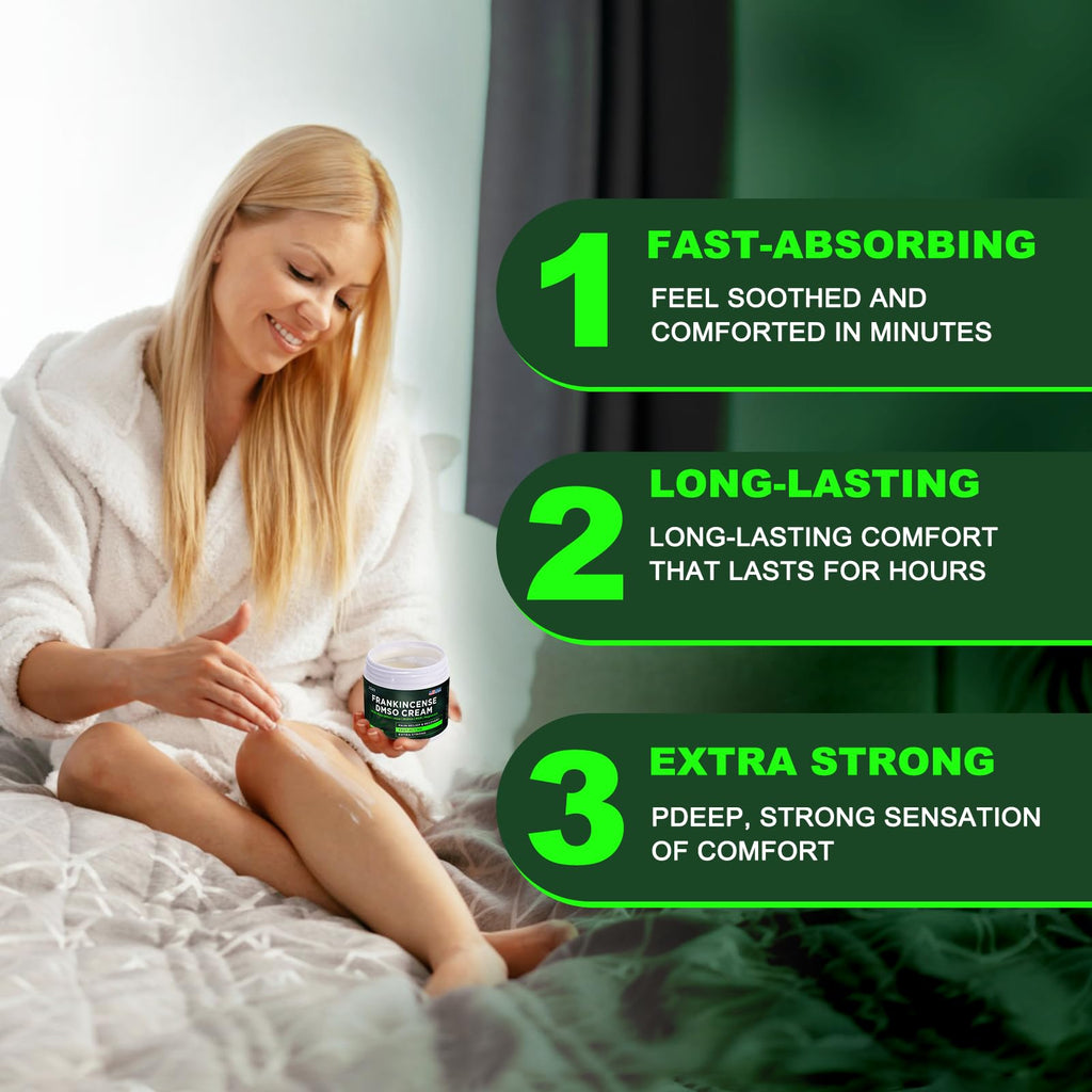 ZOXY DMSO Cream, 99.9% Pure, with Magnesium, MSM, Frankincense, Aloe Vera, Turmeric, Herbal, and Arnica, Quickly Absorbed, Low O
