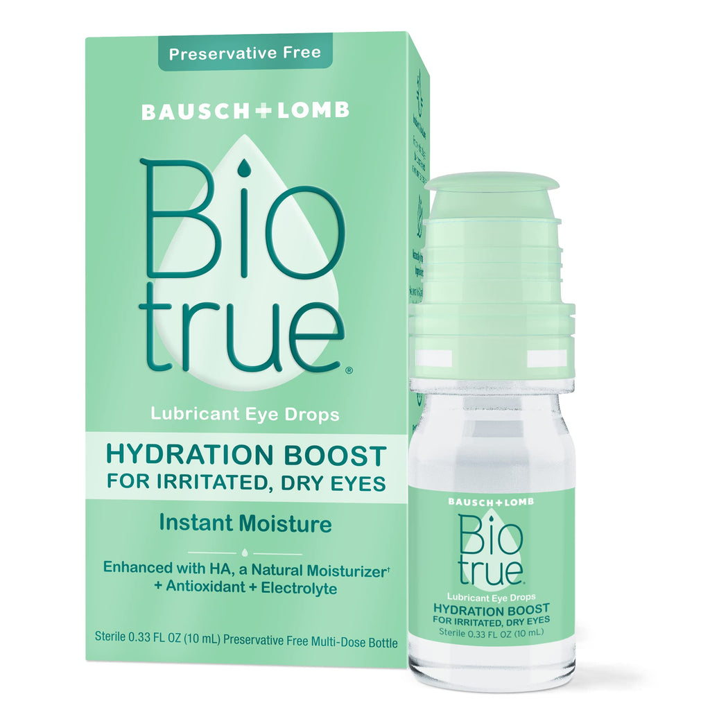 Biotrue Hydration Boost Eye Drops, Preservative Free, Soft Contact Lens Friendly for Irritated and Dry Eyes from Bausch + Lomb, 