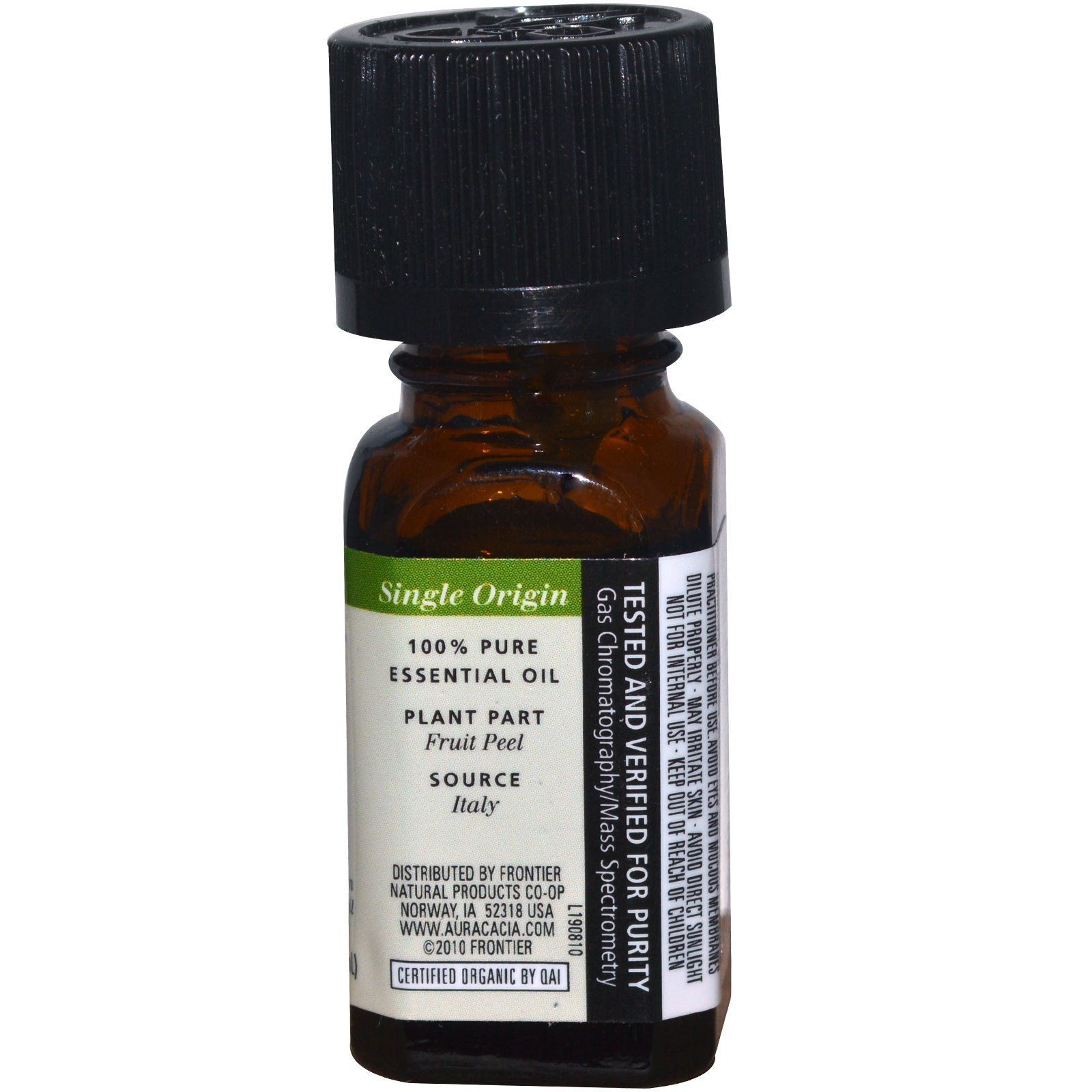Aura Cacia Organic Lemon Essential Oil, 0.25 oz Oil