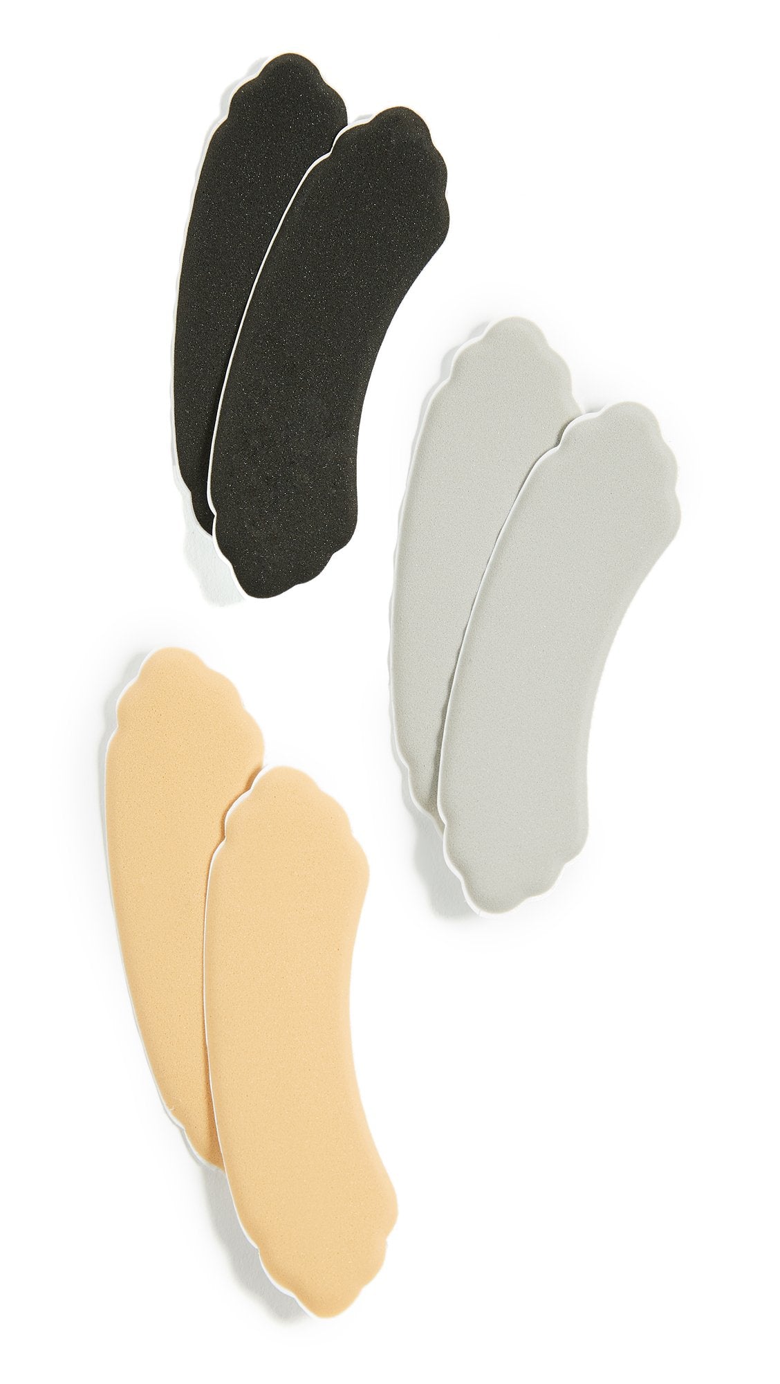 Heavenly Heelz Blk/Slvr/Btrcup Triple-Pack - Foot Petals #BHHF6030