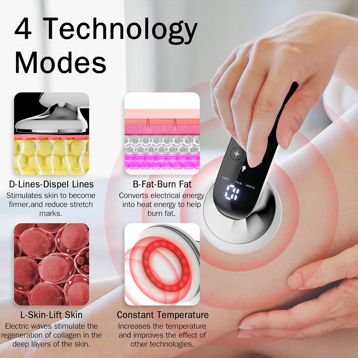 cotsoco Cellulite Massager Body Sculpting Machine,Cellulite Massage,Cordless Handheld Body Massager for Belly, Fat, Waist, Leg,