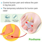 Povihome 10 Pack Clear Toe Spacers, Big Toe Separator (1st/2nd Toe), Bunion Corrector to Correct Big Toe Bunion, Overlapping Toe