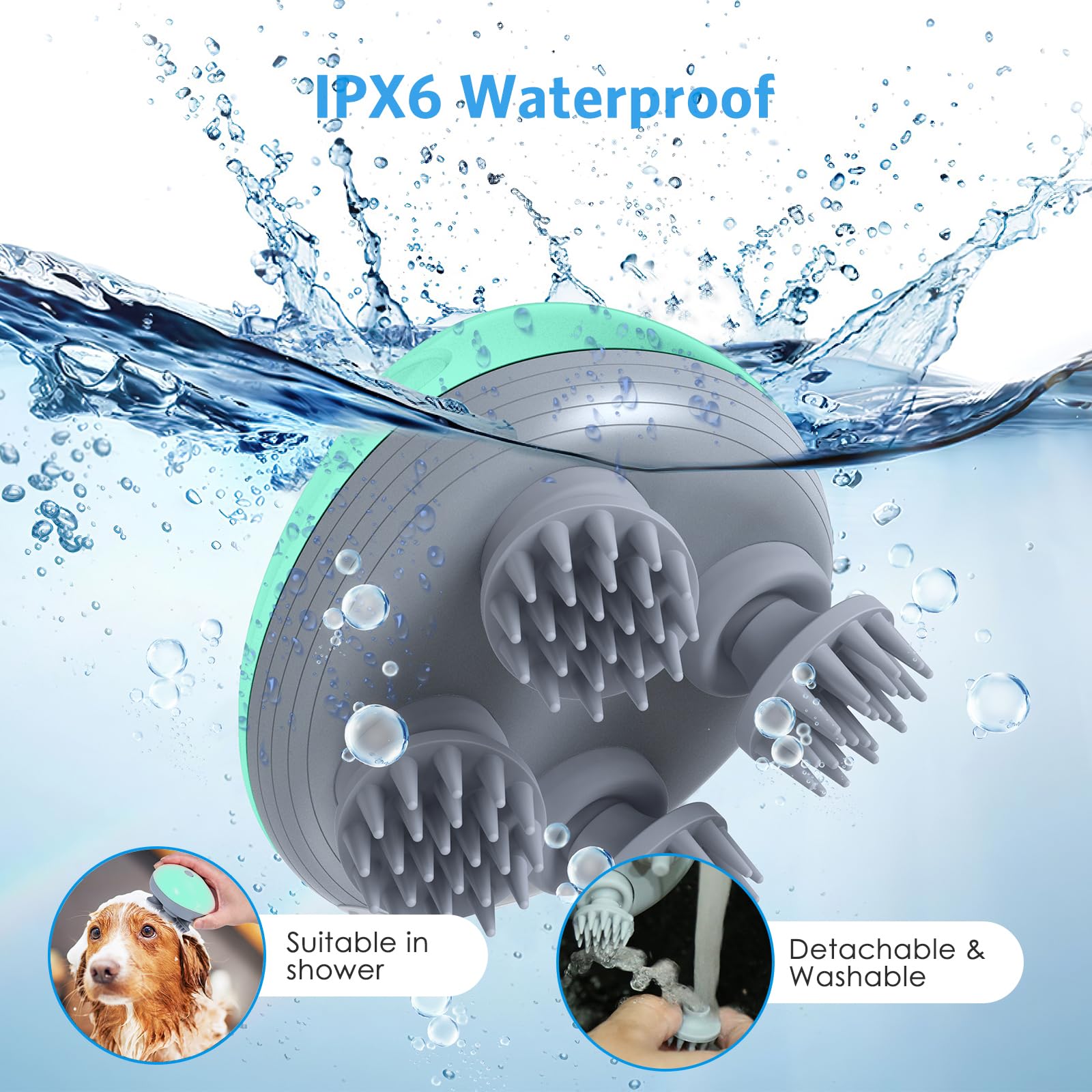 Olipiter Upgraded Handheld Pet Massager for Dogs and Cats, Electric Dog Massager, Cat Head and Back Scratcher for Relieving Tigh