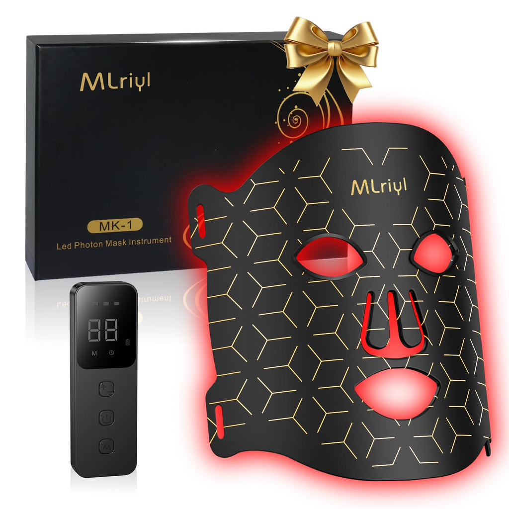 MLriyl Red Light Therapy for Face,7-Mode Face Mask Led Light Therapy.Red Light for Face, 850nm Near Infrared Conducted FSA Red L