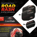 Medium CrashPads Adhesive Bandages for Road Rash, Raspberries, Cuts, Scrapes and Burns (Crash Pads roadrash Dressing) [12pcs: 8-